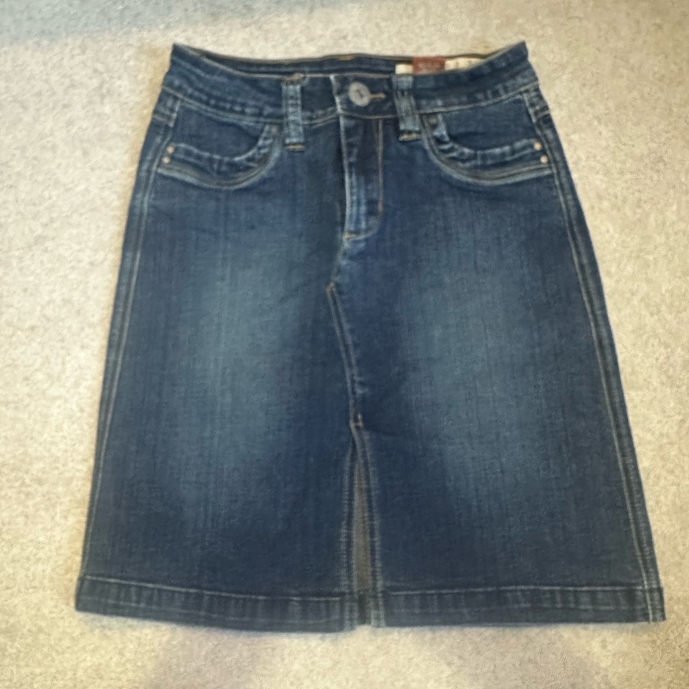 Christopher Blue Denim Skirt
